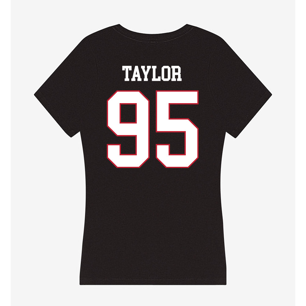 Miami of Ohio - NCAA Football : Aariz Taylor - Women's V-Neck T-Shirt-1