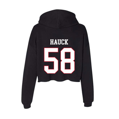 Miami of Ohio - NCAA Football : Maximus Hauck - Classic Shersey Women's Crop Fleece Hooded Sweatshirt-1