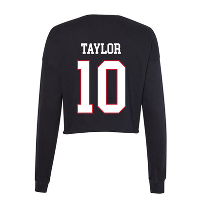 Miami of Ohio - NCAA Women's Basketball : Macie Taylor - Women's Cropped Crew Fleece-1
