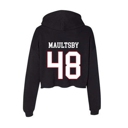 Miami of Ohio - NCAA Football : Gray Maultsby - Women's Crop Fleece Hooded Sweatshirt-1