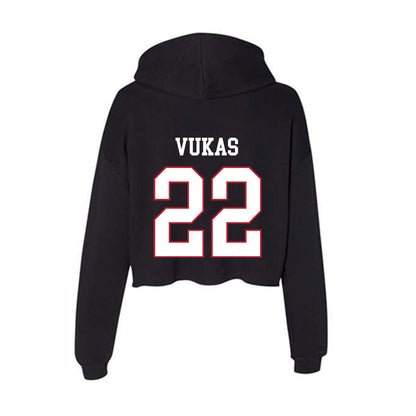 Miami of Ohio - NCAA Men's Ice Hockey : Branko Vukas - Women's Crop Fleece Hoodie-1