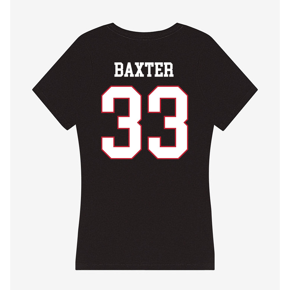 Miami of Ohio - NCAA Women's Basketball : Addison Baxter - Women's V-Neck T-Shirt-1