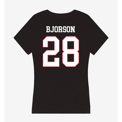 Miami of Ohio - NCAA Football : Andrew Bjorson - Women's V-Neck T-Shirt-1