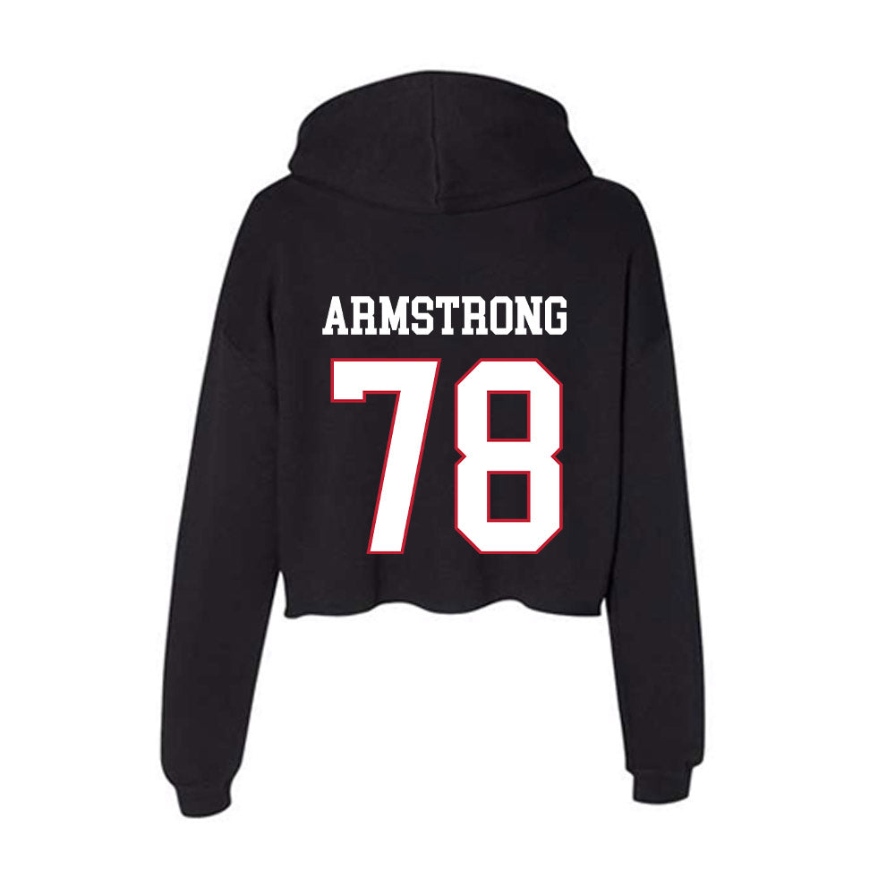 Miami of Ohio - NCAA Football : Devontae Armstrong - Women's Crop Fleece Hooded Sweatshirt-1