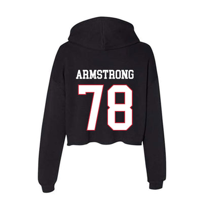 Miami of Ohio - NCAA Football : Devontae Armstrong - Women's Crop Fleece Hooded Sweatshirt-1