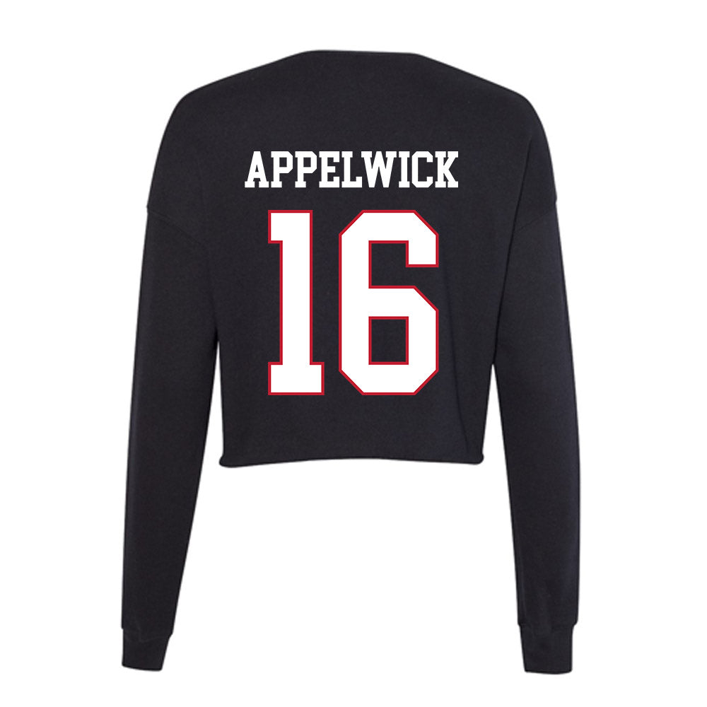 Miami of Ohio - NCAA Baseball : Evan Appelwick - Women's Cropped Crew Fleece-1