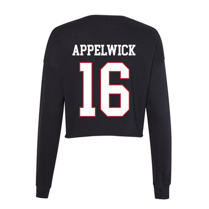 Miami of Ohio - NCAA Baseball : Evan Appelwick - Women's Cropped Crew Fleece-1