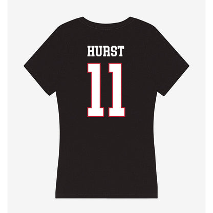 Miami of Ohio - NCAA Women's Basketball : Anna Hurst - Women's V-Neck T-Shirt-1