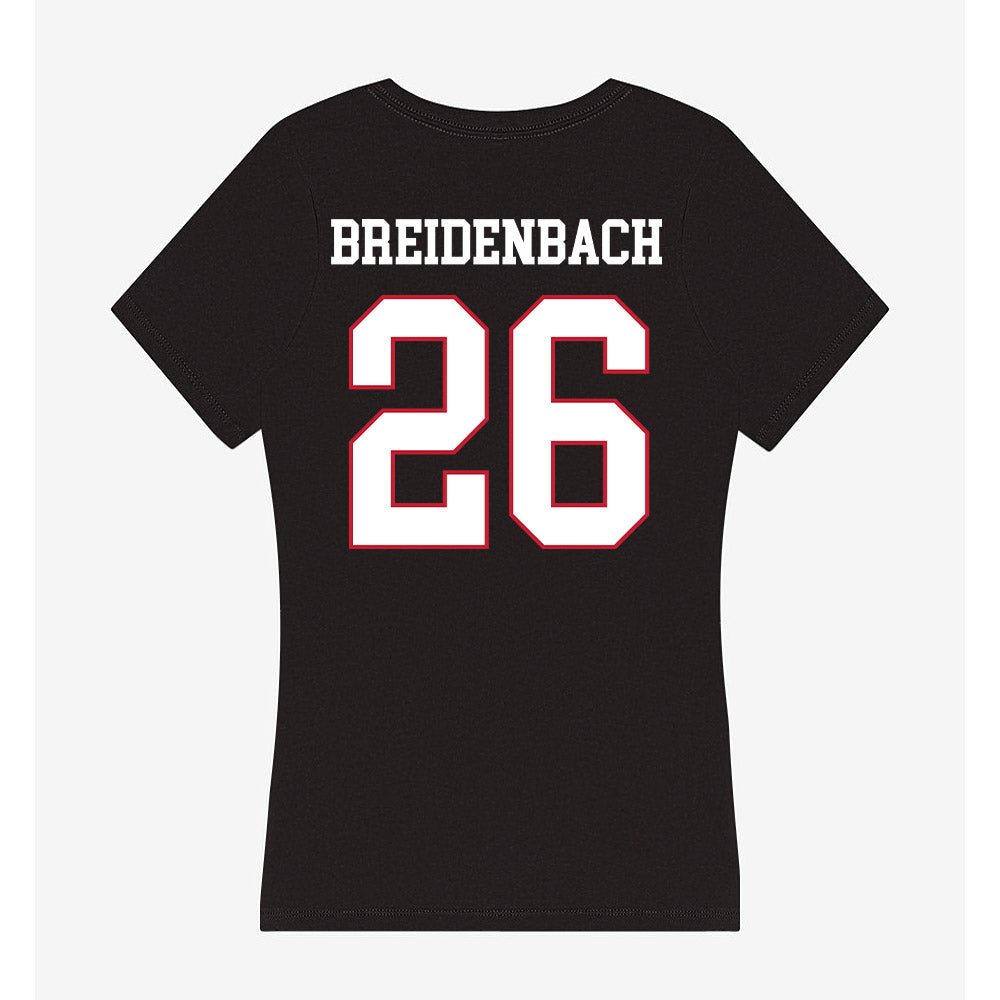 Miami of Ohio - NCAA Baseball : Mason Breidenbach - Women's V-Neck T-Shirt-1