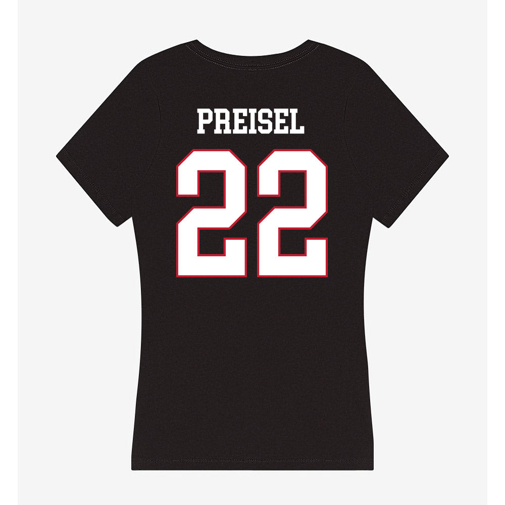 Miami of Ohio - NCAA Baseball : Connor Preisel - Women's V-Neck T-Shirt-1