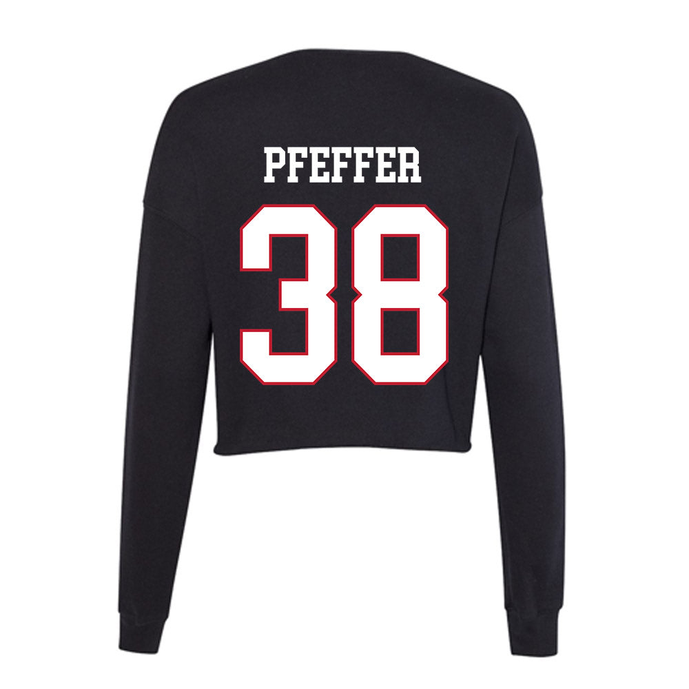 Miami of Ohio - NCAA Baseball : Kaden Pfeffer - Women's Cropped Crew Fleece-1