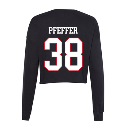 Miami of Ohio - NCAA Baseball : Kaden Pfeffer - Women's Cropped Crew Fleece-1