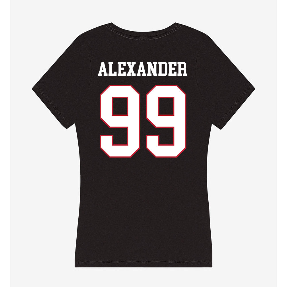 Miami of Ohio - NCAA Football : Oyeka Alexander - Women's V-Neck T-Shirt-1