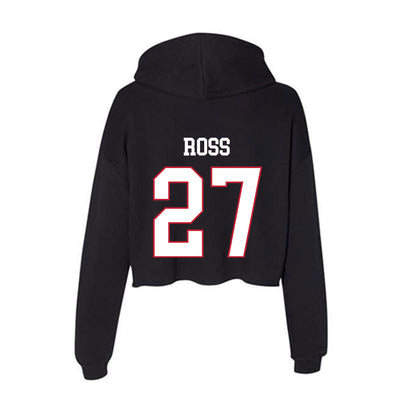 Miami of Ohio - NCAA Baseball : Luke Ross - Women's Crop Fleece Hoodie-1