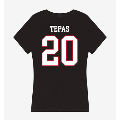 Miami of Ohio - NCAA Football : Ian Tepas - Women's V-Neck T-Shirt-1