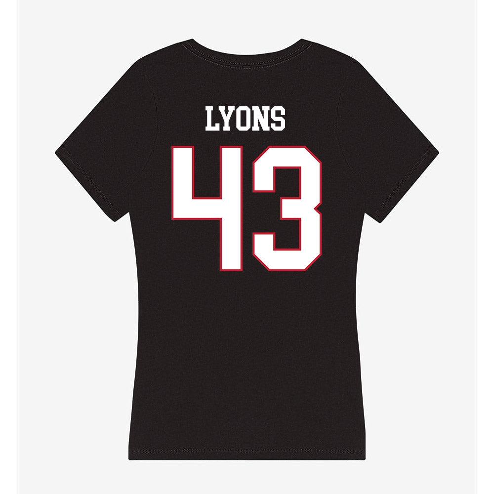Miami of Ohio - NCAA Football : Grant Lyons - Women's V-Neck T-Shirt-1