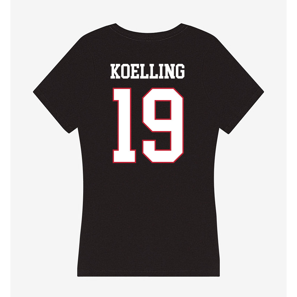 Miami of Ohio - NCAA Baseball : Alex Koelling - Women's V-Neck T-Shirt-1