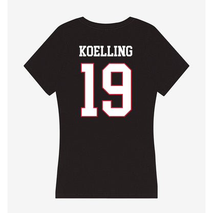 Miami of Ohio - NCAA Baseball : Alex Koelling - Women's V-Neck T-Shirt-1