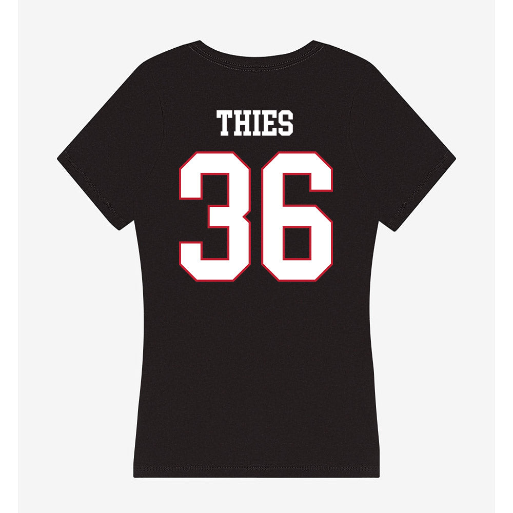 Miami of Ohio - NCAA Football : Tommy Thies - Women's V-Neck T-Shirt-1