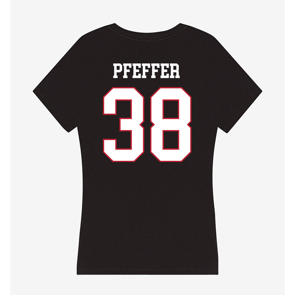 Miami of Ohio - NCAA Baseball : Kaden Pfeffer - Women's V-Neck T-Shirt-1