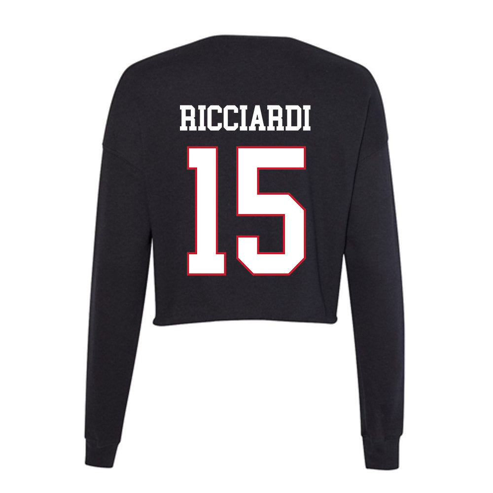 Miami of Ohio - NCAA Softball : Angelina Ricciardi - Women's Cropped Crew Fleece-1