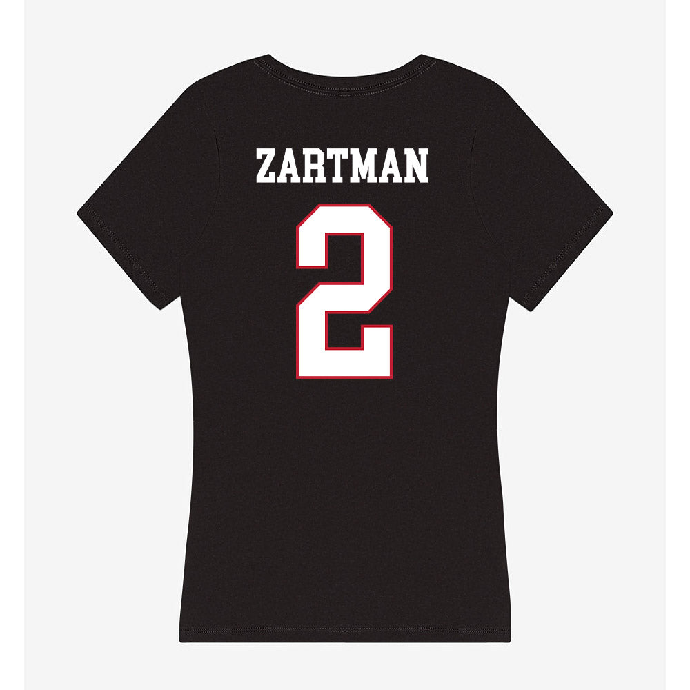 Miami of Ohio - NCAA Women's Basketball : Brooke Zartman - Women's V-Neck T-Shirt-1