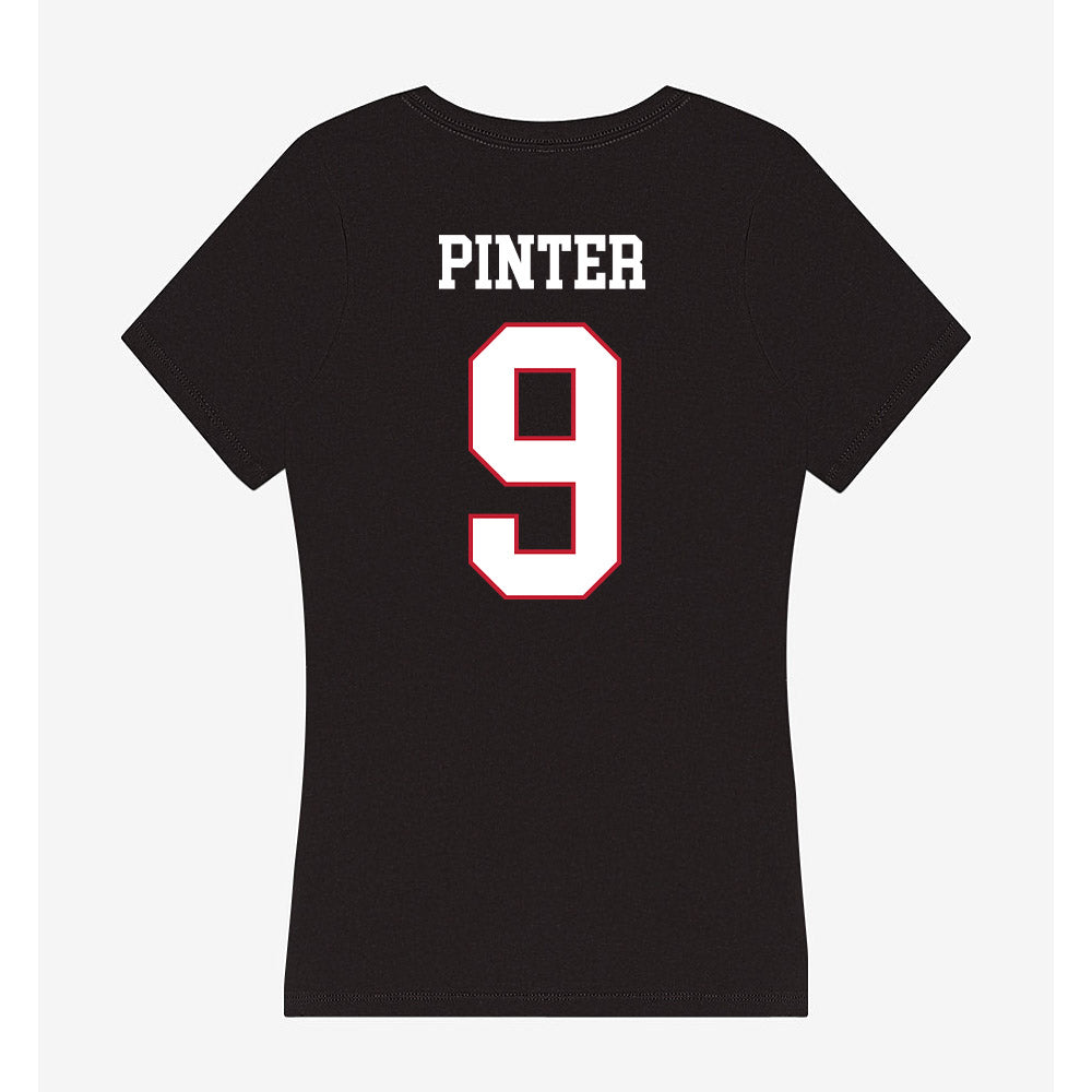 Miami of Ohio - NCAA Softball : Erin Pinter - Women's V-Neck T-Shirt-1