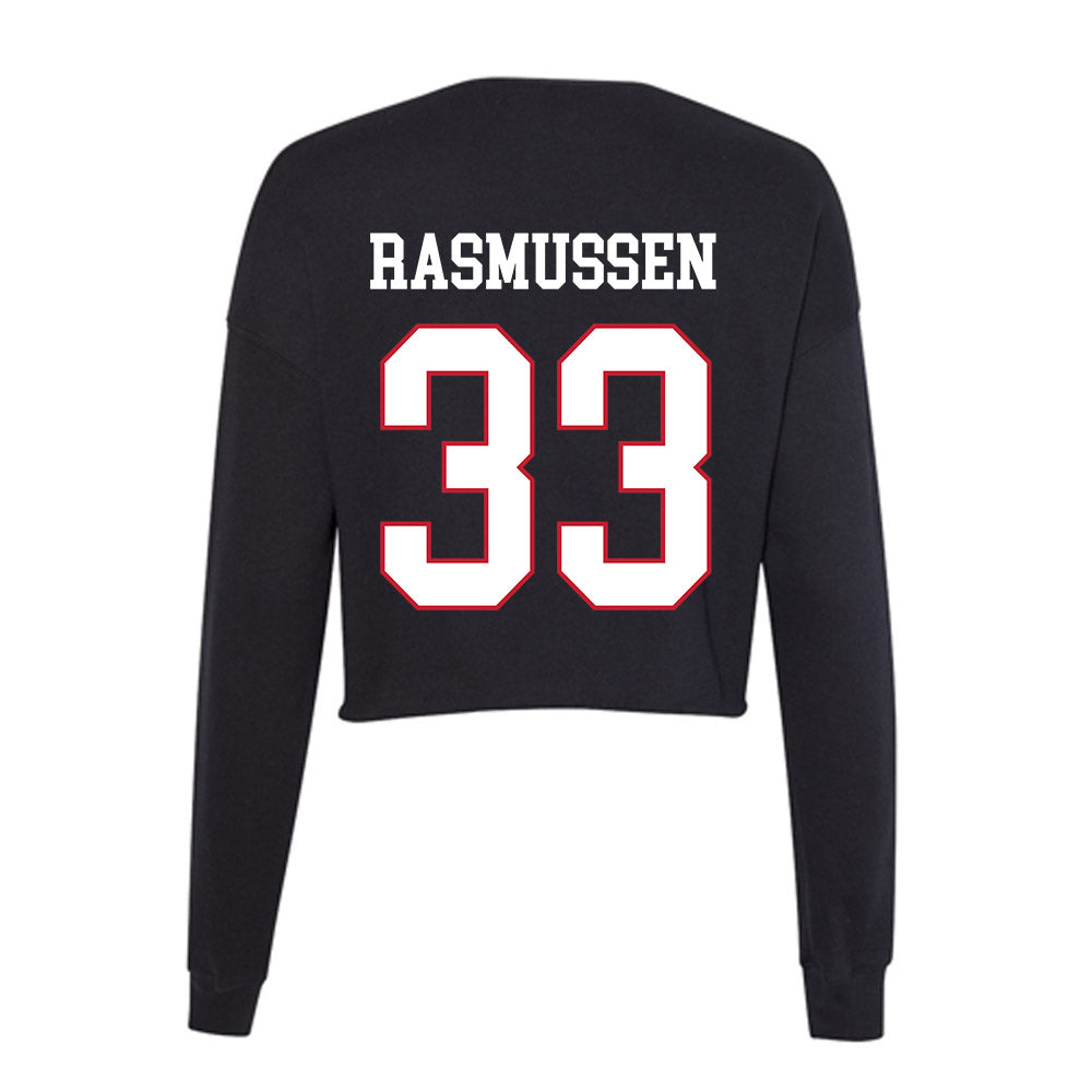 Miami of Ohio - NCAA Baseball : Jamie Rasmussen - Women's Cropped Crew Fleece-1