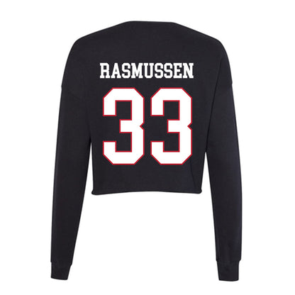 Miami of Ohio - NCAA Baseball : Jamie Rasmussen - Women's Cropped Crew Fleece-1
