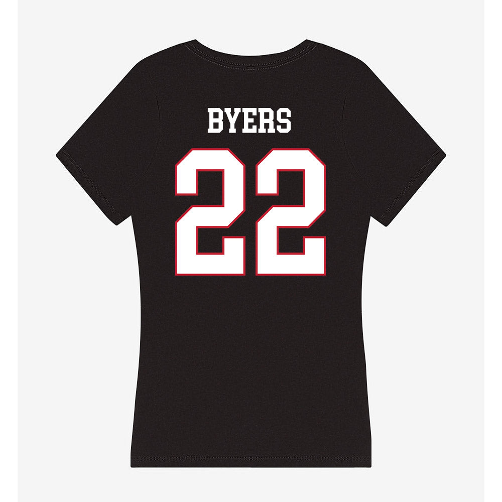Miami of Ohio - NCAA Men's Basketball : Brant Byers - Women's V-Neck T-Shirt-1