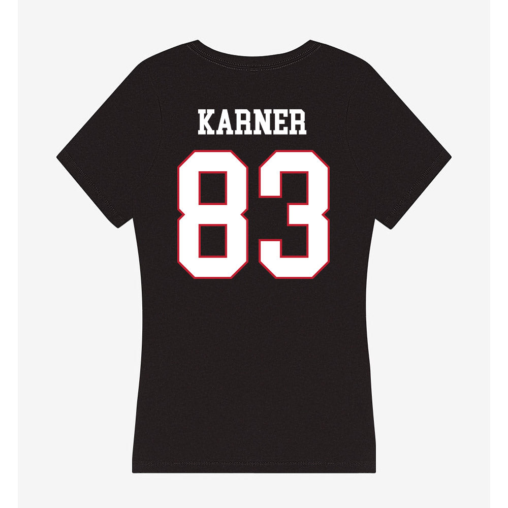 Miami of Ohio - NCAA Football : Eric Karner - Women's V-Neck T-Shirt-1