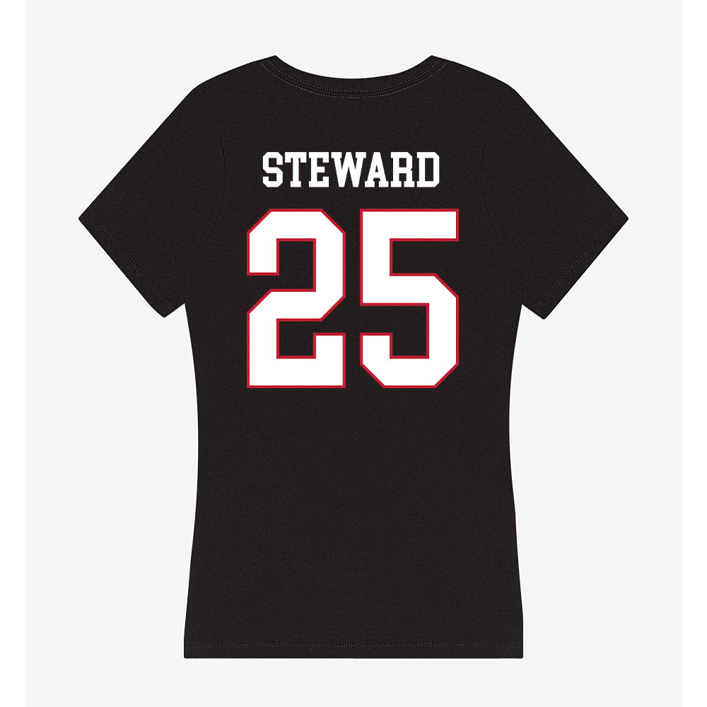 Miami of Ohio - NCAA Football : Ike Steward - Women's V-Neck T-Shirt-1