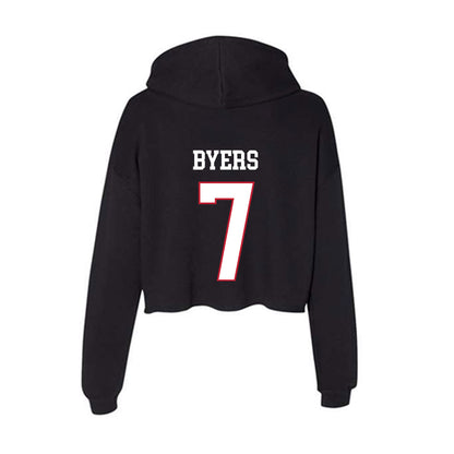 Miami of Ohio - NCAA Baseball : Carson Byers - Women's Crop Fleece Hoodie-1
