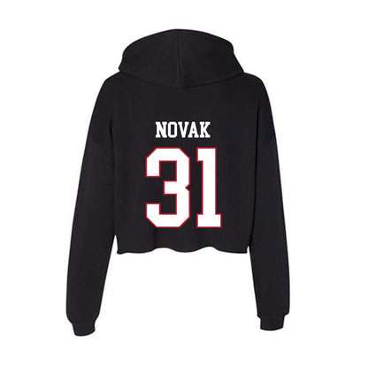 Miami of Ohio - NCAA Baseball : Ryan Novak - Women's Crop Fleece Hoodie-1