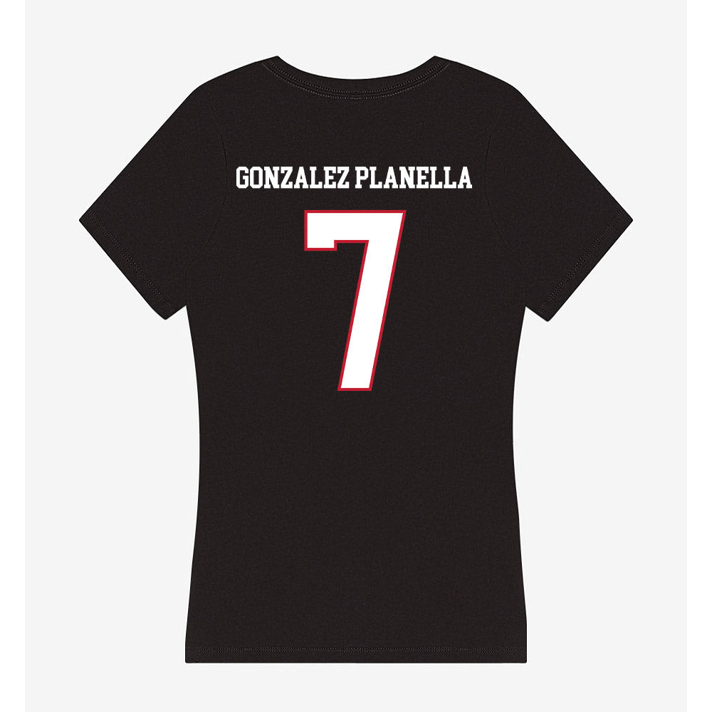 Miami of Ohio - NCAA Women's Basketball : Clara Gonzalez Planella - Women's V-Neck T-Shirt-1