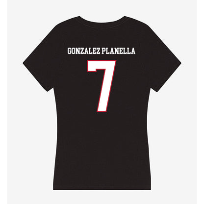 Miami of Ohio - NCAA Women's Basketball : Clara Gonzalez Planella - Women's V-Neck T-Shirt-1