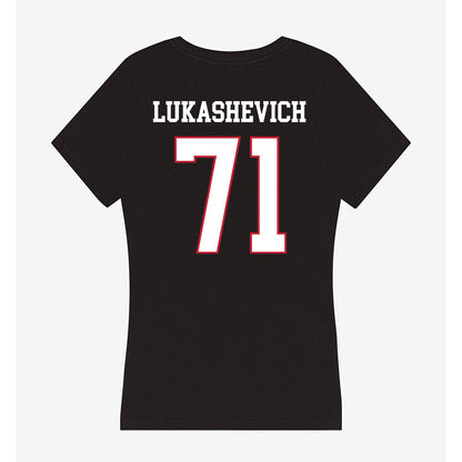 Miami of Ohio - NCAA Men's Ice Hockey : Vladislav Lukashevich - Women's V-Neck T-Shirt-1