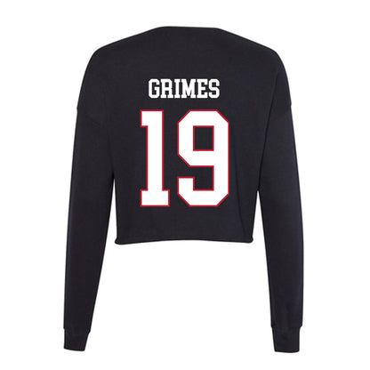 Miami of Ohio - NCAA Men's Ice Hockey : Doug Grimes - Women's Cropped Crew Fleece-1