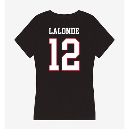 Miami of Ohio - NCAA Men's Ice Hockey : Owen Lalonde - Women's V-Neck T-Shirt-1