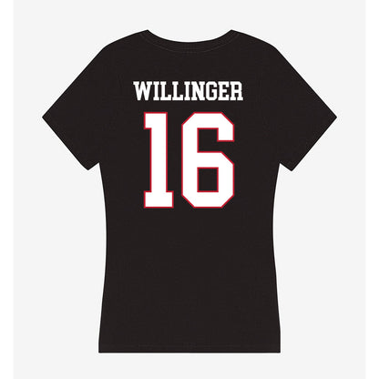 Miami of Ohio - NCAA Women's Volleyball : Piper Willinger - Women's V-Neck T-Shirt-1