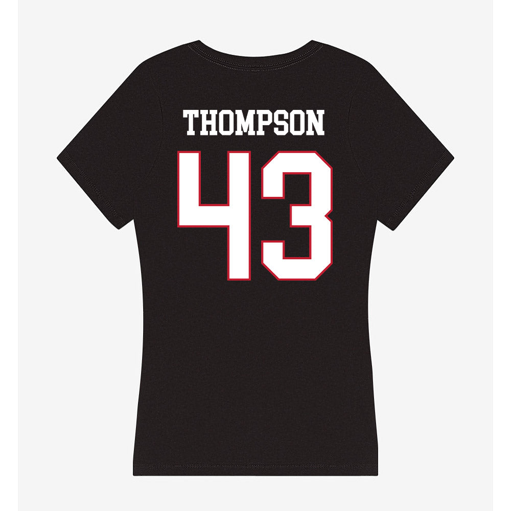 Miami of Ohio - NCAA Men's Ice Hockey : Ryder Thompson - Women's V-Neck T-Shirt-1