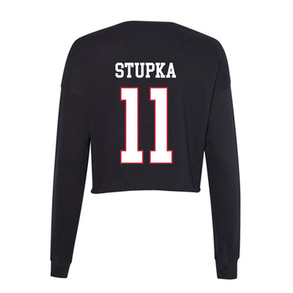 Miami of Ohio - NCAA Men's Ice Hockey : Justin Stupka - Women's Cropped Crew Fleece-1