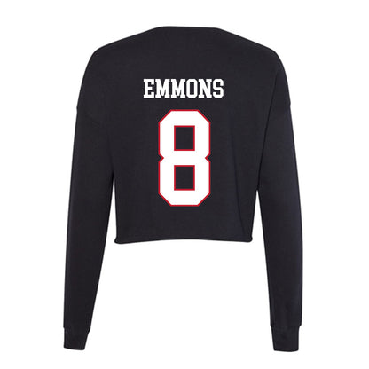 Miami of Ohio - NCAA Men's Ice Hockey : John Emmons - Women's Cropped Crew Fleece-1