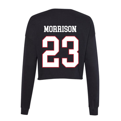 Miami of Ohio - NCAA Men's Ice Hockey : Brayden Morrison - Women's Cropped Crew Fleece-1