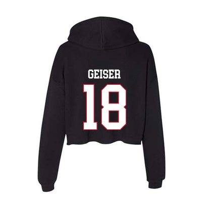 Miami of Ohio - NCAA Baseball : Jack Geiser - Women's Crop Fleece Hoodie-1