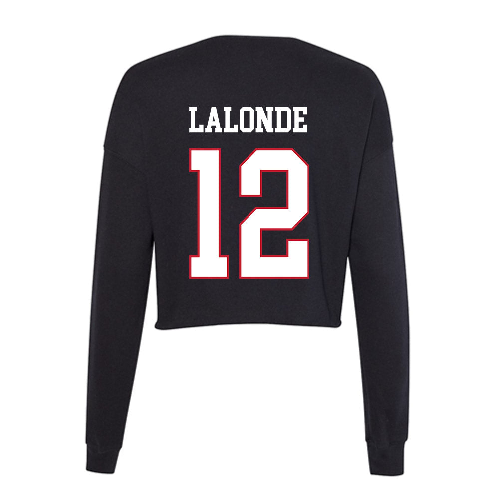 Miami of Ohio - NCAA Men's Ice Hockey : Owen Lalonde - Women's Cropped Crew Fleece-1