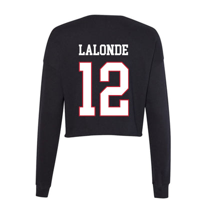 Miami of Ohio - NCAA Men's Ice Hockey : Owen Lalonde - Women's Cropped Crew Fleece-1