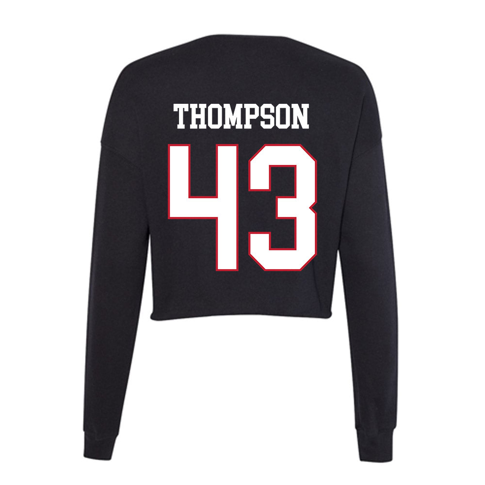 Miami of Ohio - NCAA Men's Ice Hockey : Ryder Thompson - Women's Cropped Crew Fleece-1