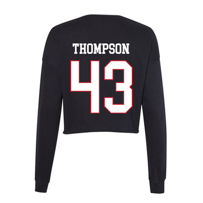 Miami of Ohio - NCAA Men's Ice Hockey : Ryder Thompson - Women's Cropped Crew Fleece-1