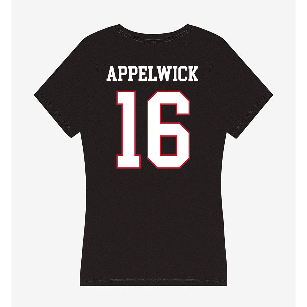 Miami of Ohio - NCAA Baseball : Evan Appelwick - Women's V-Neck T-Shirt-1